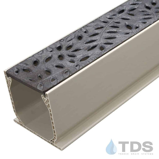 NDS 3" Sand Mini Channel Kit with NDS Botanical Grate - Natural