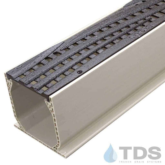 NDS 3" Sand Mini Channel Kit with NDS Wave Grate - Baked on Oil Finish