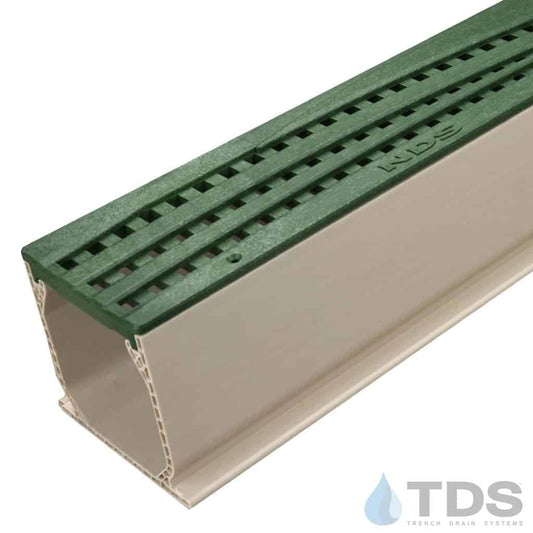 NDS 3" Sand Mini Channel Kit with NDS Wave Grate - Green