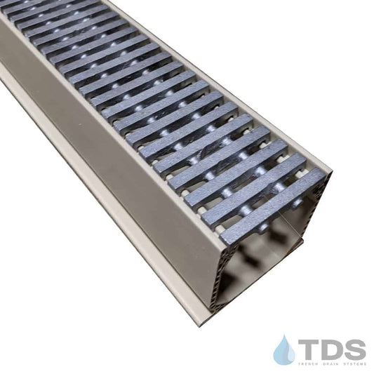 NDS 3" Sand Mini Channel Kit with TDS Bronze Age Pedreda Grate - Aluminum