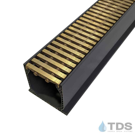 NDS 3" Gray Mini Channel Kit with TDS Bronze Age Pedreda Grate - Brushed