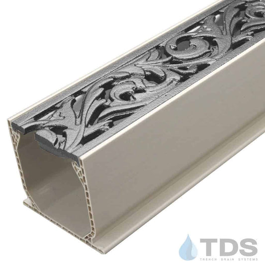 NDS 3" Sand Mini Channel Kit with Iron Age Acanthus Grate - Natural