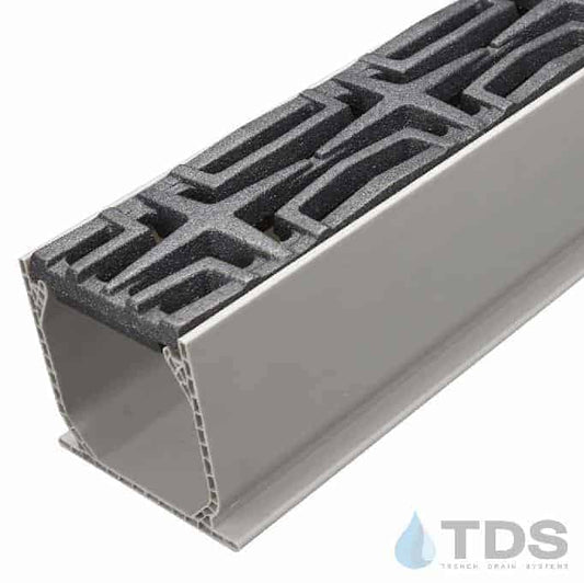 NDS 3" Gray Mini Channel Kit with Iron Age Carbochon Grate - Natural