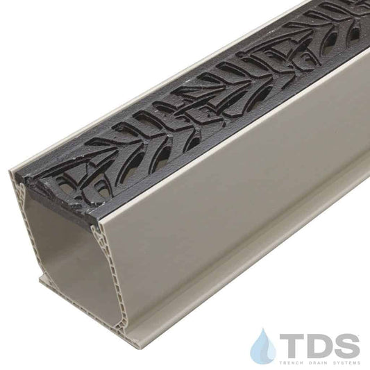 NDS 3" Sand Mini Channel Kit with Iron Age Locust Grate - Baked on Oil Finish
