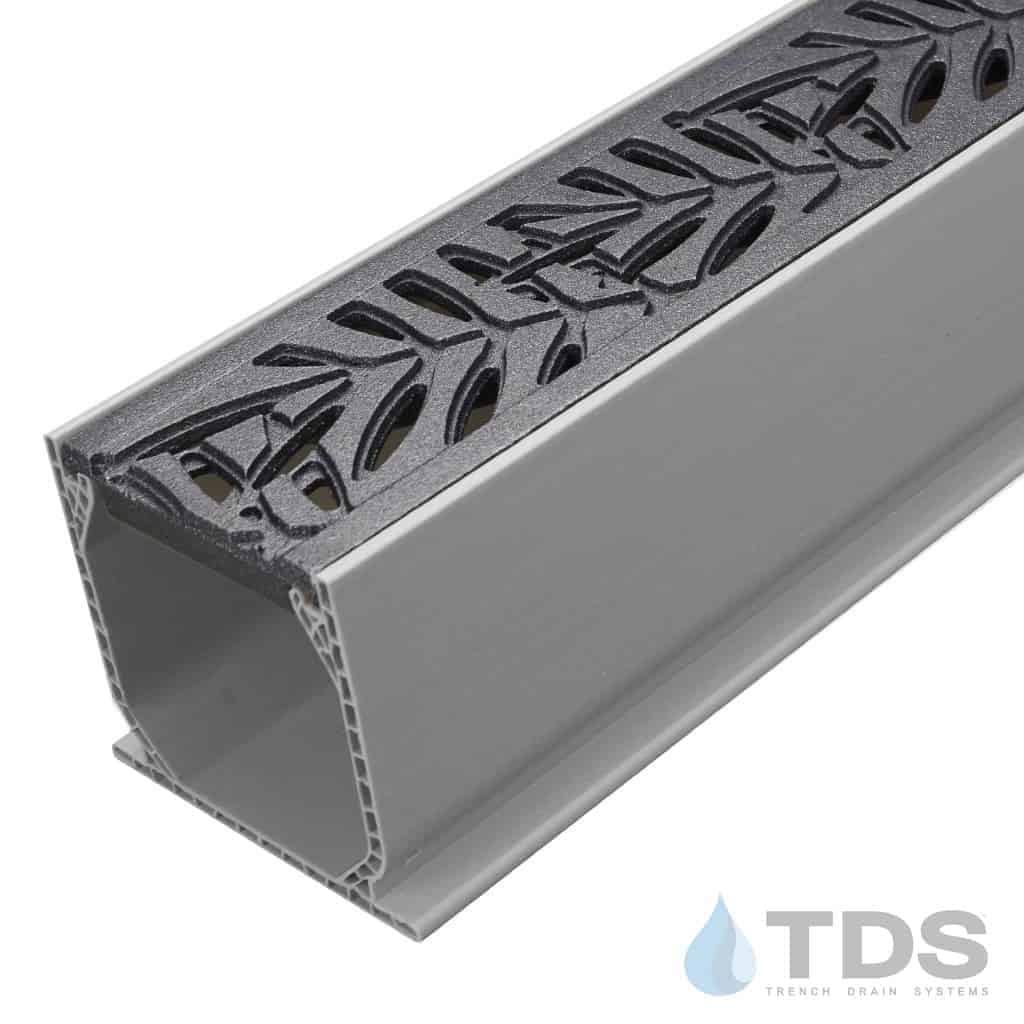 NDS 3" Gray Mini Channel Kit with Iron Age Locust Grate - Natural