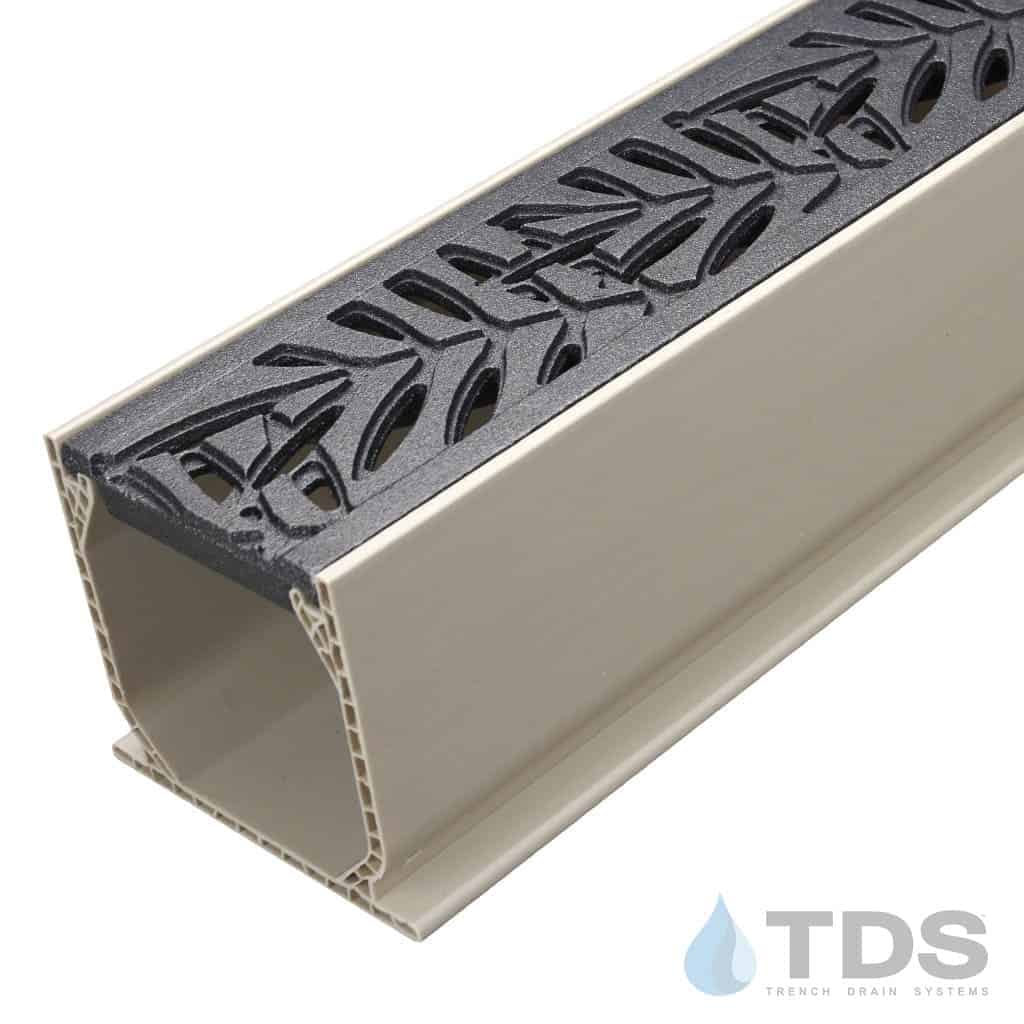NDS 3" Sand Mini Channel Kit with Iron Age Locust Grate - Natural