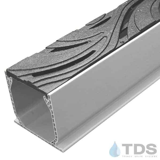 NDS 3" Gray Mini Channel Kit with Iron Age Minnione Grate - Natural