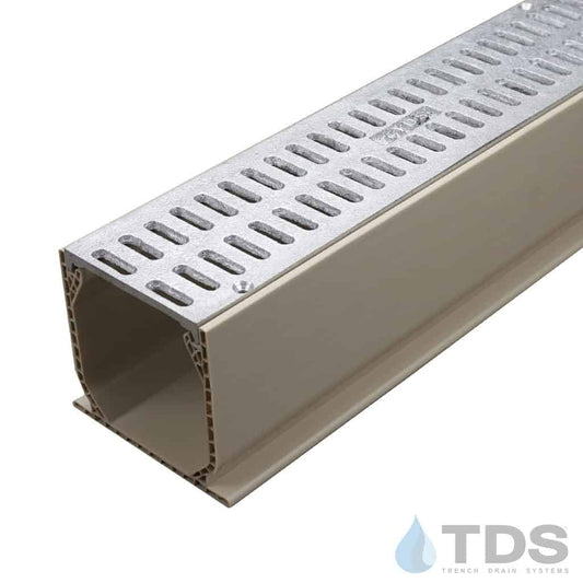NDS 3" Sand Mini Channel Kit with TDS Bronze Age Slotted Grate -Aluminum