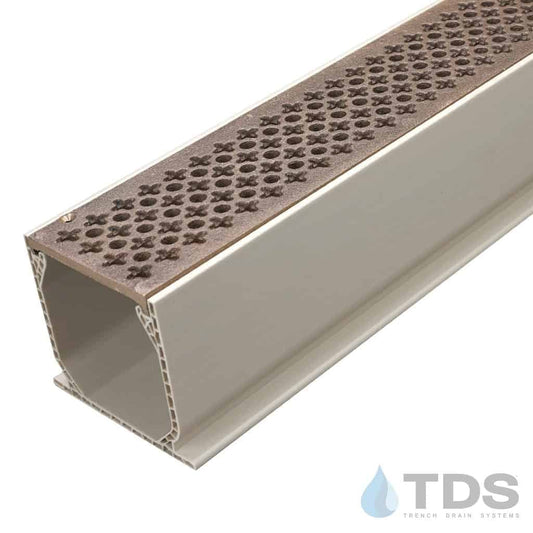 NDS 3" Sand Mini Channel Kit with TDS Bronze Age Cathedral Grate - Natural