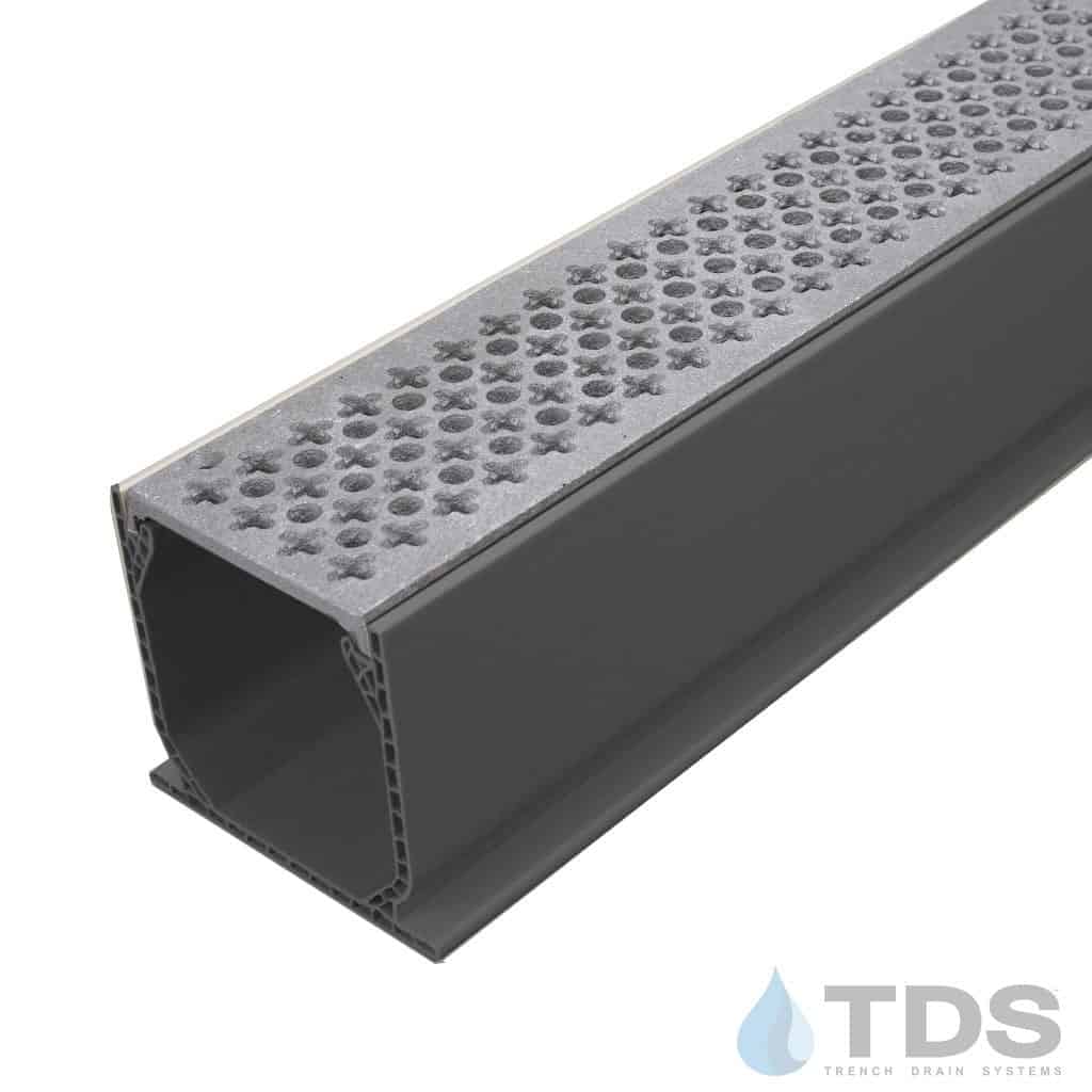 NDS 3" Gray Mini Channel Kit with TDS Bronze Age Cathedral Grate - Aluminum