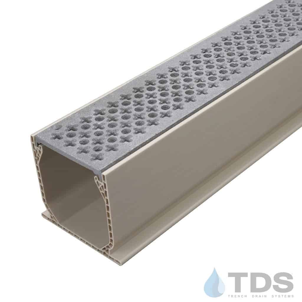 NDS 3" Sand Mini Channel Kit with TDS Bronze Age Cathedral Grate - Aluminum
