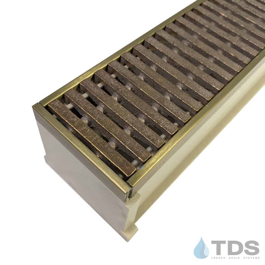 TDS™ 3" MAX Mini w/ Natural Bronze Pedreda Grates - Sand Channel