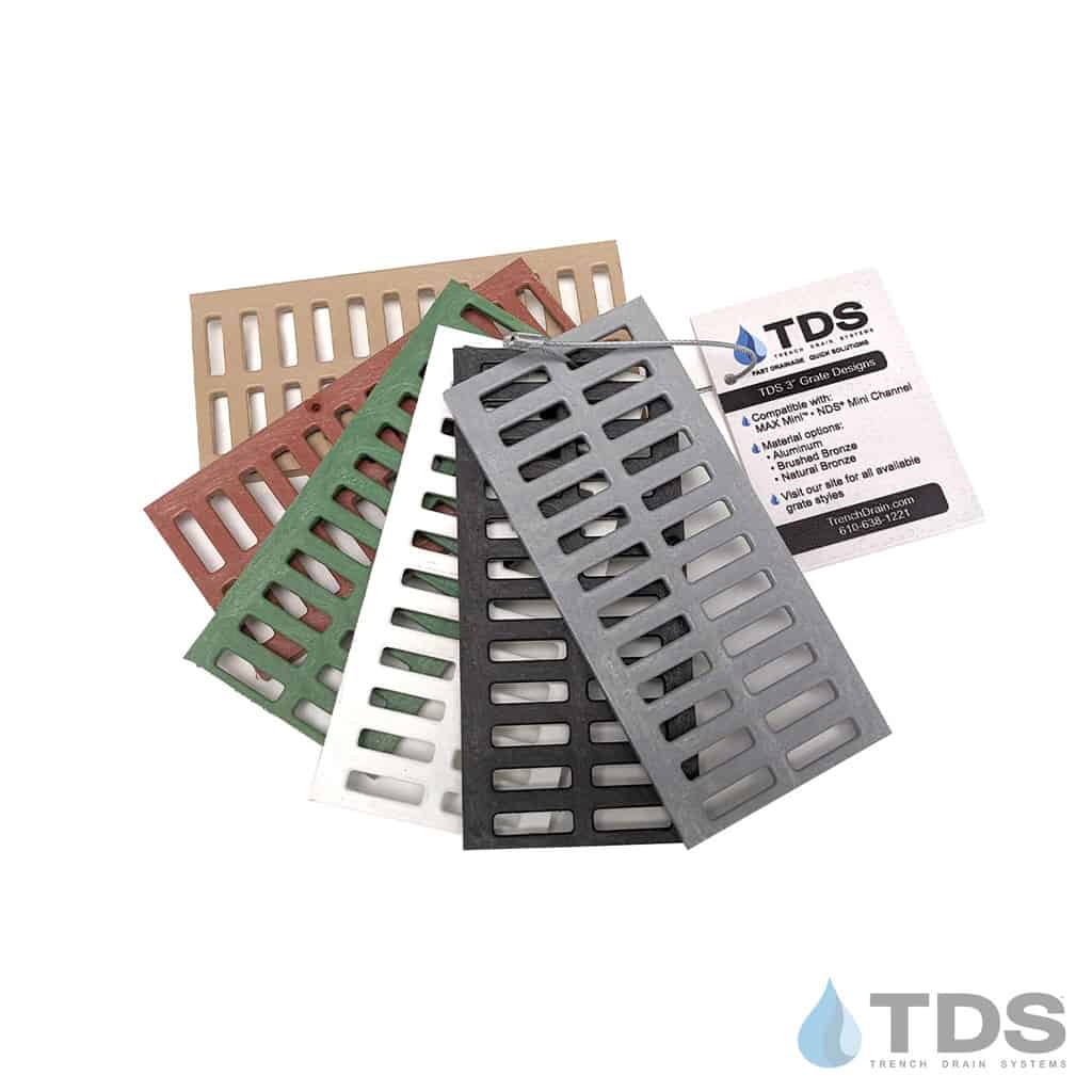 Mini Channel Sample Plastic Slotted Grating (6 colors)