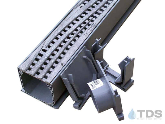 NDS 3" Gray Mini Channel Kit with NDS Wave Grate - Natural