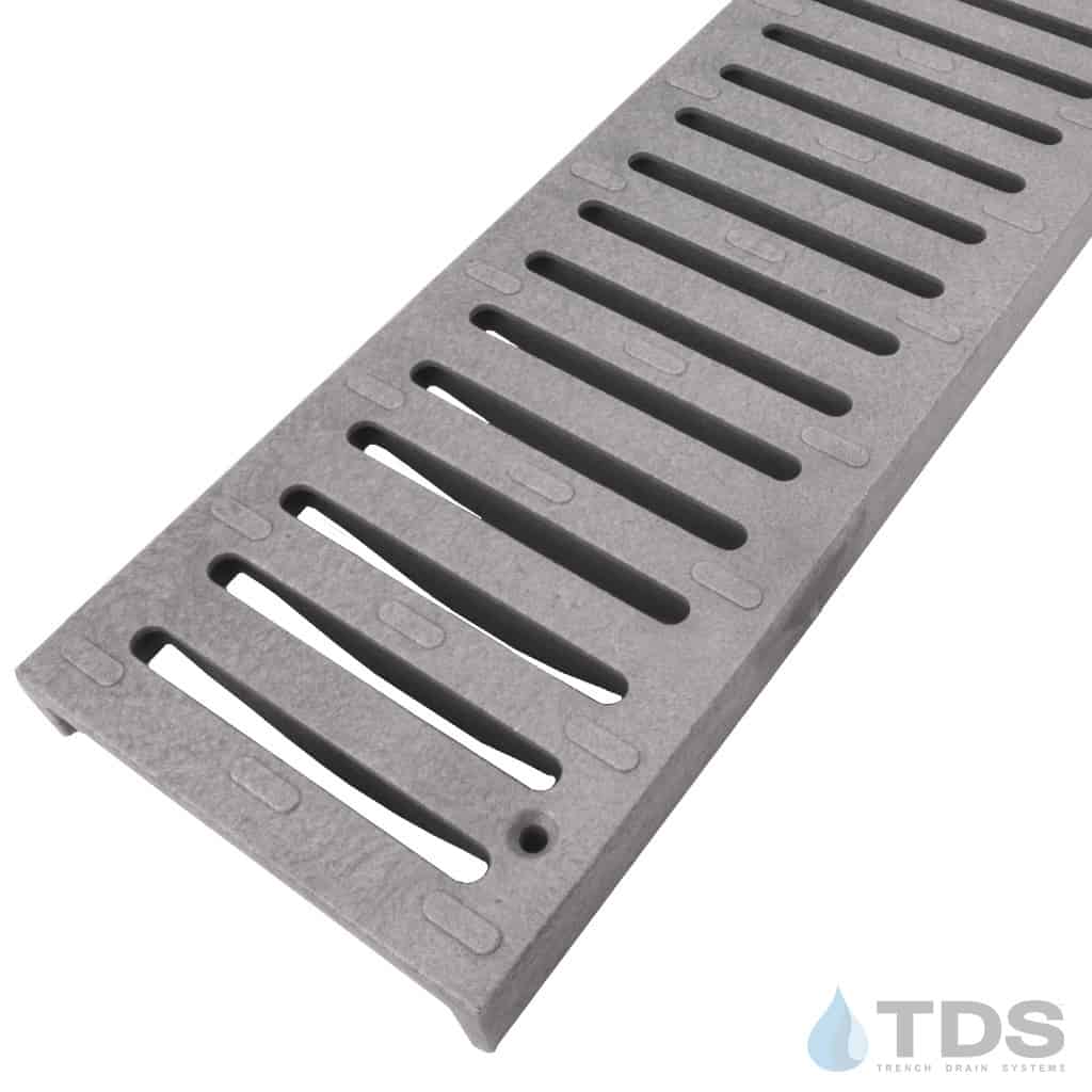 NDS 241 Class B ADA Compliant Slotted HDPE 4" x 24" (Nominal) Grate - GRAY