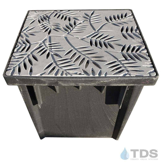 NDS 24" Catch Basin Kit with Iron age Locust Grate | Natural