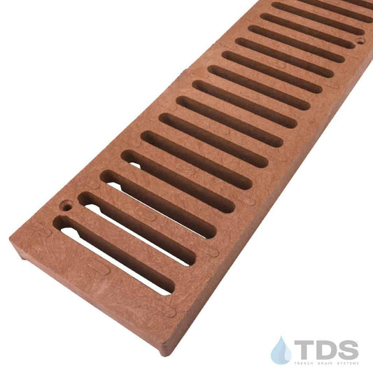 NDS 251 Class B ADA Compliant Slotted HDPE 4" x 24" Grate - BRICK RED