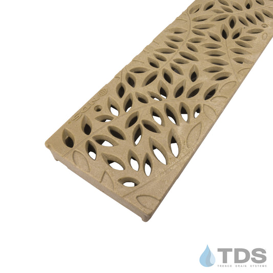 NDS 252S Class B ADA Compliant Botanical HDPE 4" x 24" Grate - SAND