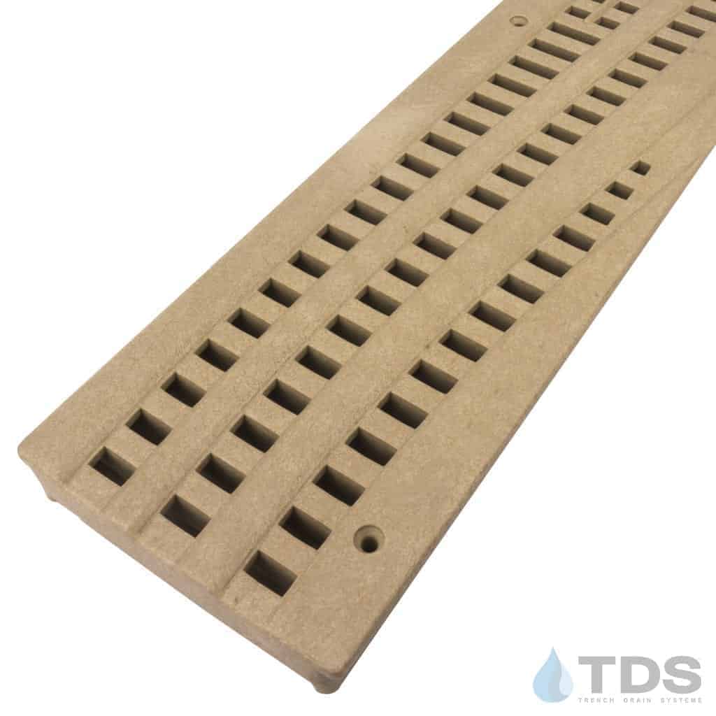 NDS 555S - Box of 16 - Class B ADA Compliant Wave Polyolefin 3" x 36" Grate - SAND