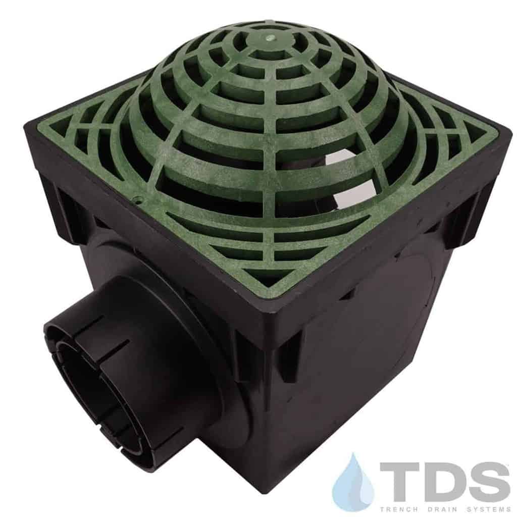 NDS 9" Catch Basin Kit with NDS Atrium Grate | Green