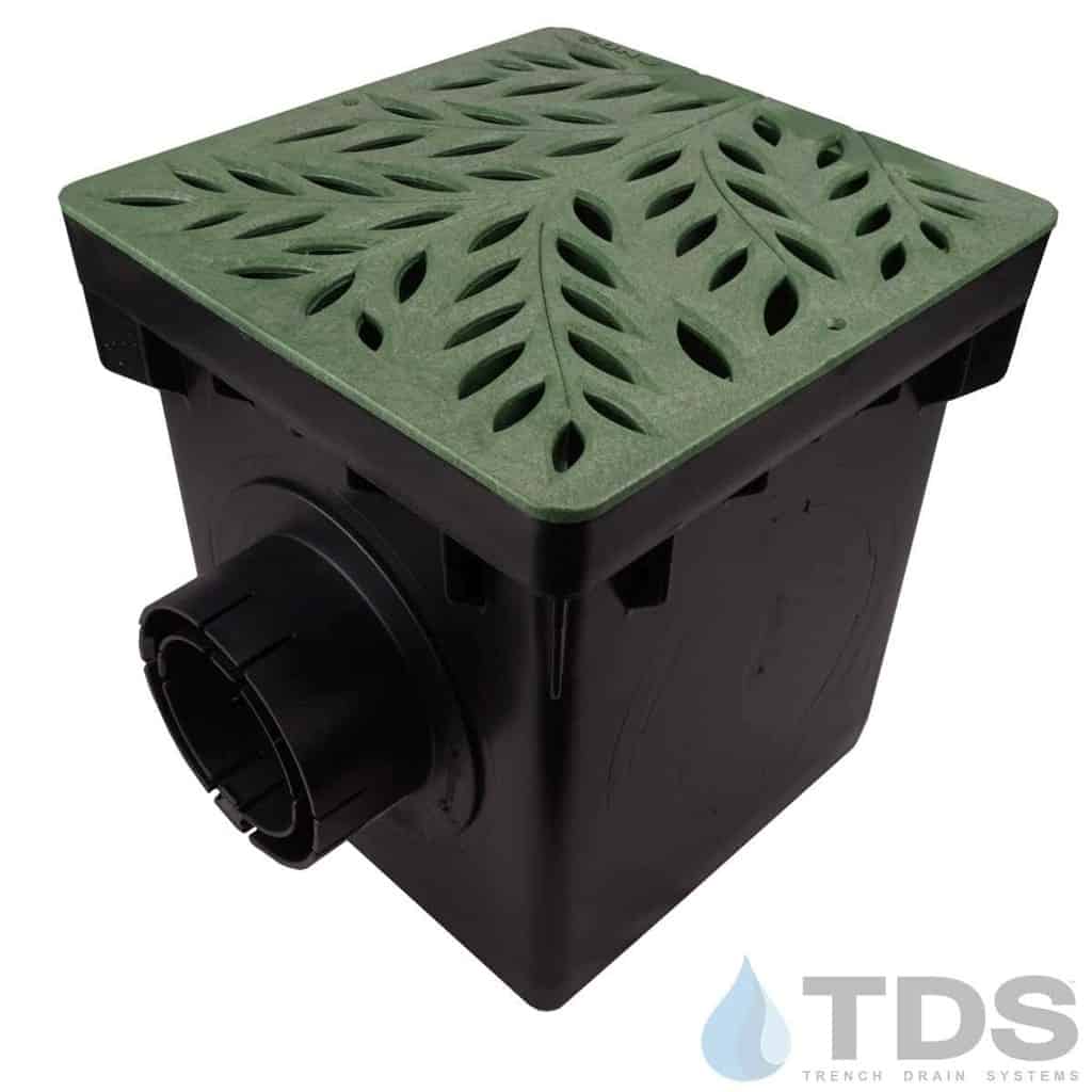 NDS 12" Catch Basin Kit with NDS Botanical Grate | Green