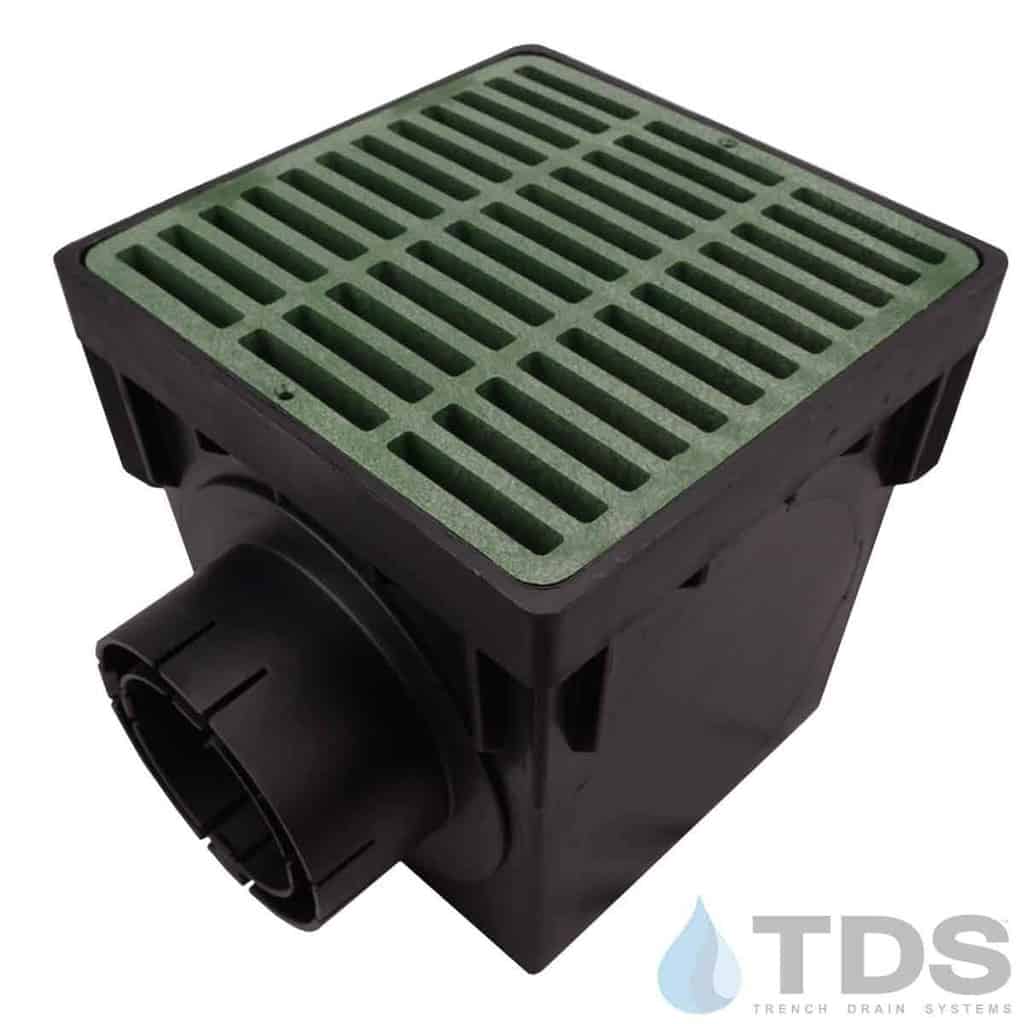 NDS 9" Catch Basin Kit with NDS Slotted Grate | Green