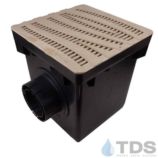 NDS 12" Catch Basin Kit with NDS Wave Grate | Sand