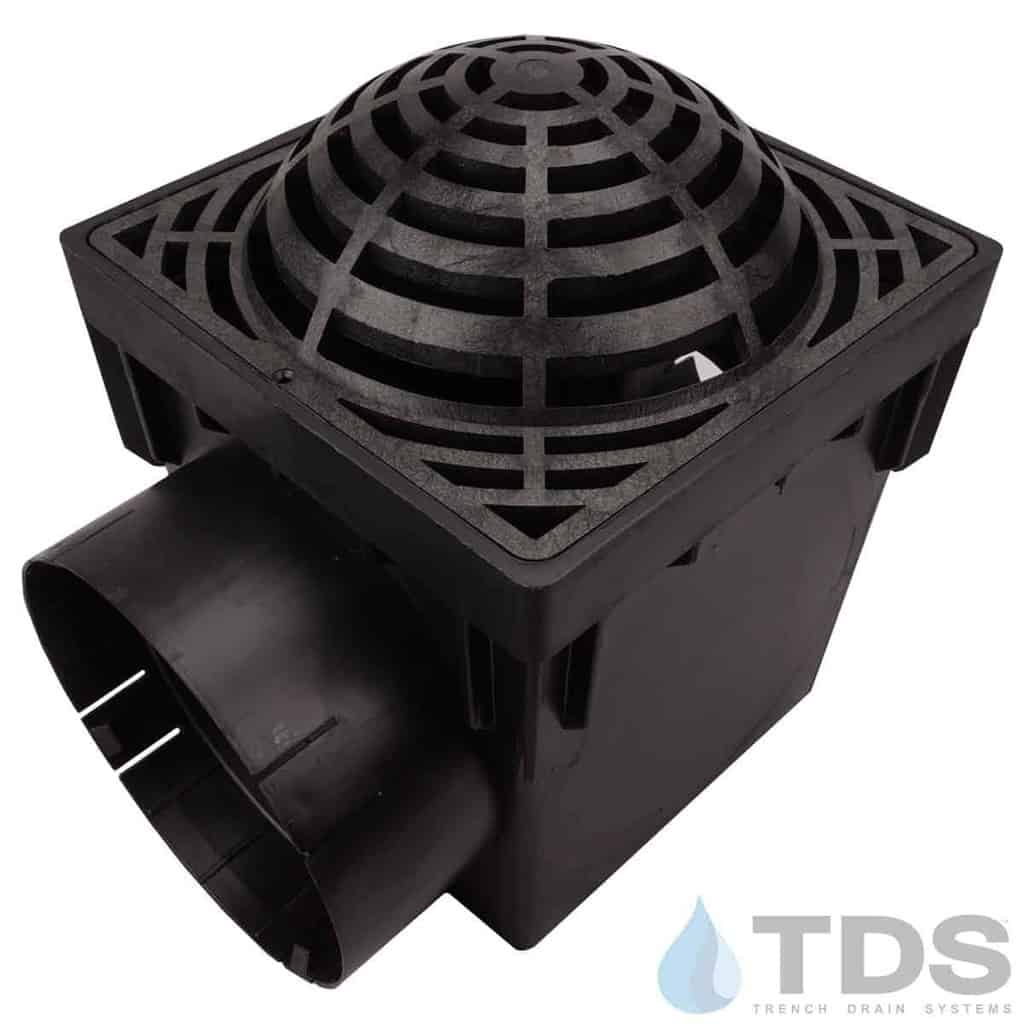 NDS 9" Catch Basin Kit with NDS Atrium Grate | Black