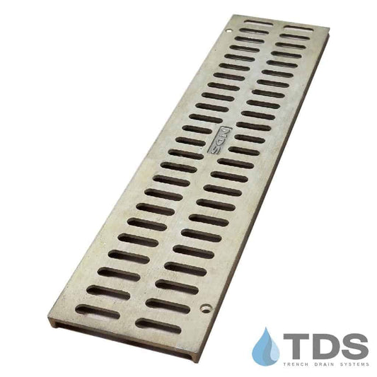 NDS 552B Class A ADA Compliant Slotted Satin Brass 3" x 12" Grate