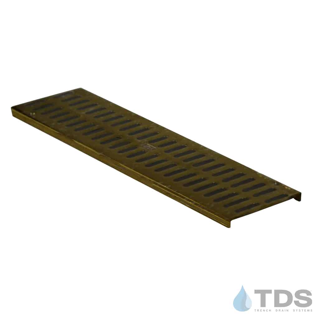 NDS 553PB Class A ADA Compliant Slotted Polished Brass 3" x 12" Grate