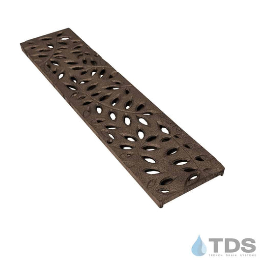 NDS 554CI-BF Class B ADA Compliant Botanical Cast Iron 3" x 12" Grate - BoOF