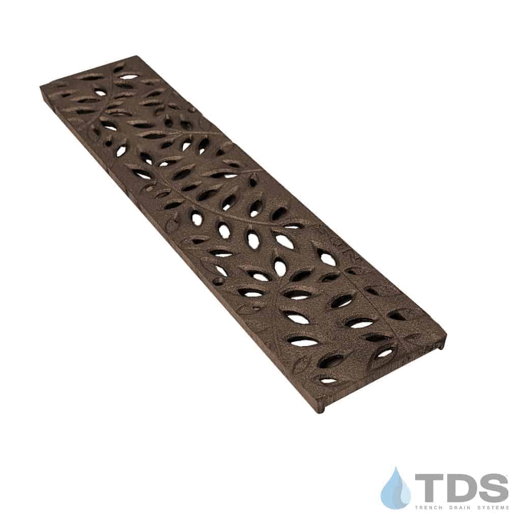NDS 554CI-BF Class B ADA Compliant Botanical Cast Iron 3" x 12" Grate - BoOF