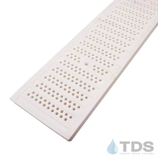 NDS DS-671 Class B ADA Compliant Perforated Polyolefin 6" x 24" Grate - WHITE