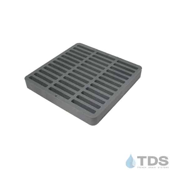 NDS 999 Class A ADA Compliant Slotted HDPE 9" x 9" Grate - GRAY