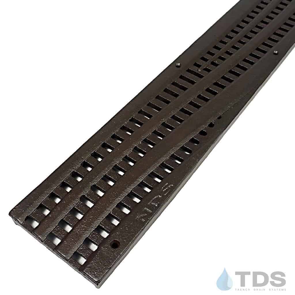 NDS 253CI-BF Class B ADA Compliant Wave Ductile Iron 4" x 24" Grate - BoOF