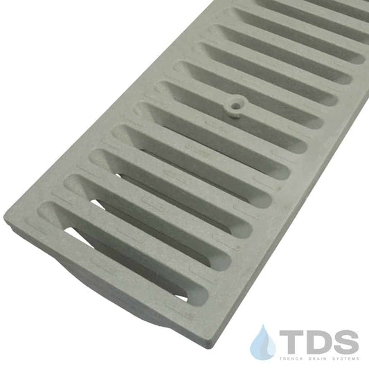 NDS DS-661LG Class B ADA Compliant Slotted Polyolefin 6" x 24" Grate - LIGHT GRAY