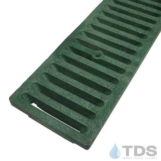 NDS DS-662 Class B ADA Compliant Slotted Polyolefin 6" x 24" Grate - GREEN