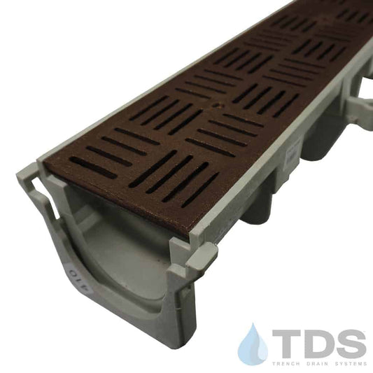 NDS Dura Slope Kit with DS-609-BF Deco Slot Grate | Baked on Oil Finish
