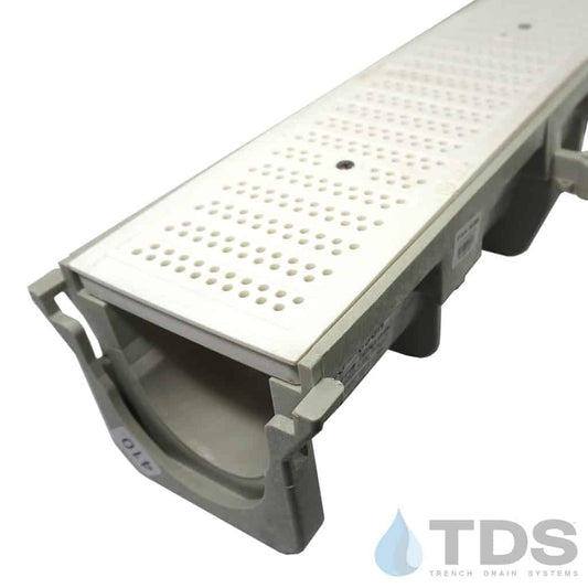 NDS Dura Slope Kit with DS-671 Perforated Grate | White