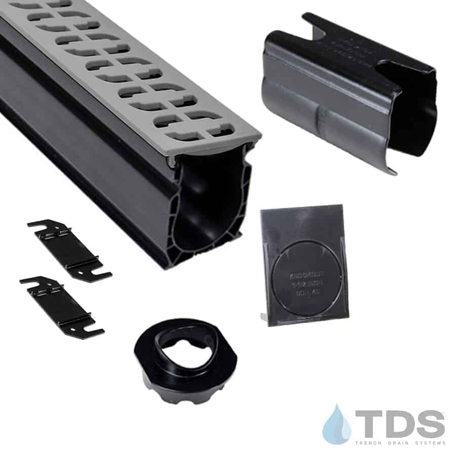 NDS Slim Channel Kit with NDS 9263 Chain Grate - GRAY