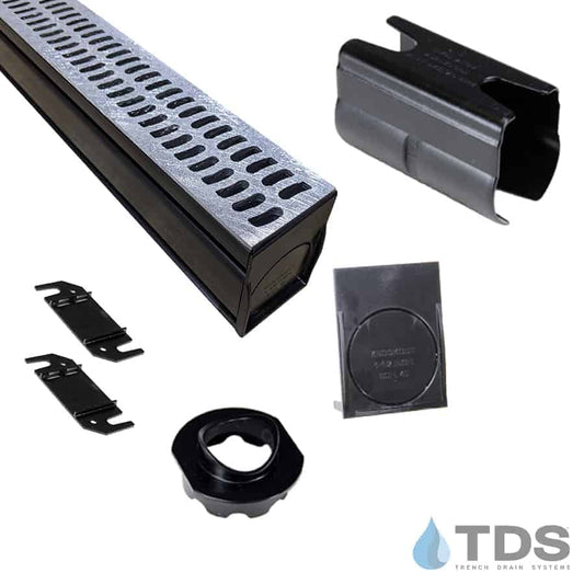 NDS Slim Channel Series Kit with BA-SLOT-0212-A Slotted Aluminum Grate
