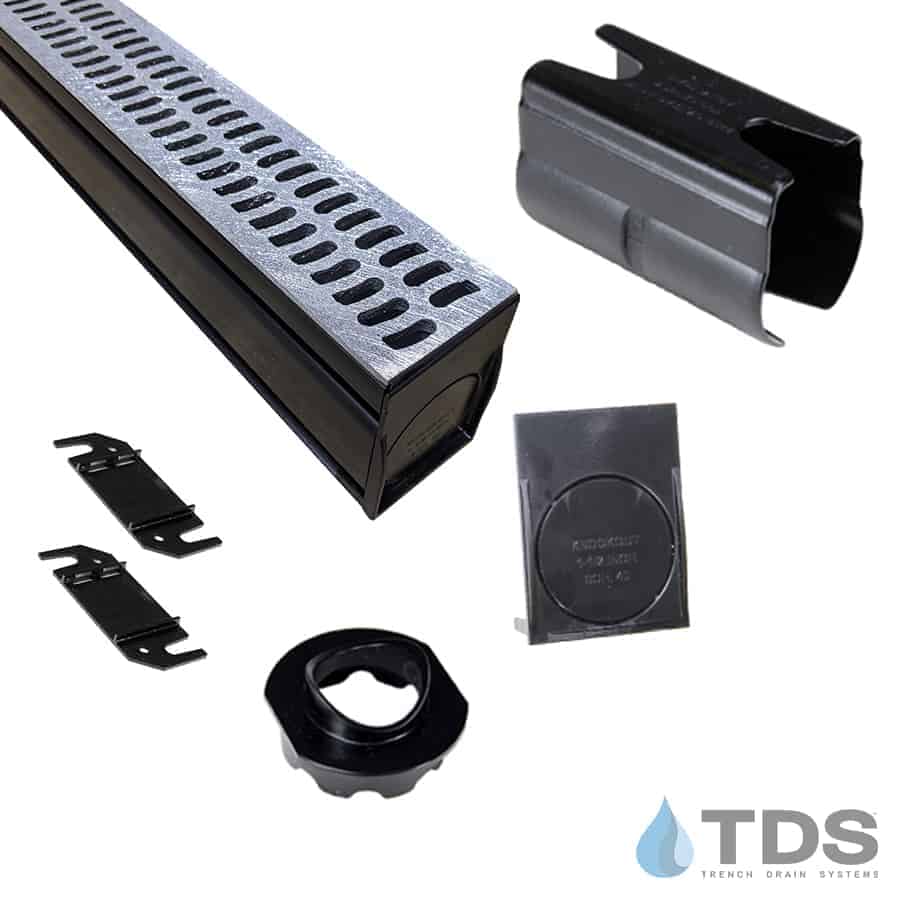 NDS Slim Channel Series Kit with BA-SLOT-0212-A Slotted Aluminum Grate