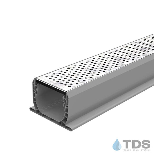 NDS Spee-D® Channel w/ BA-PERF-0448 Galvanized Steel 4"x48" Perforated Grate