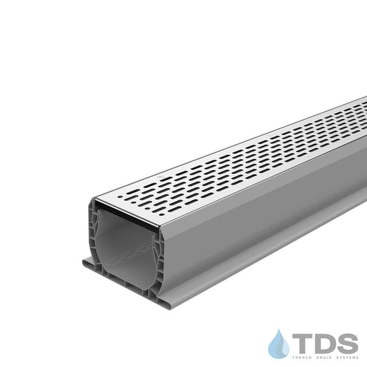 NDS Spee-D® Channel w/ BA-SLOT-0448-S Stainless Steel 4"x48" Transverse Slotted Grate