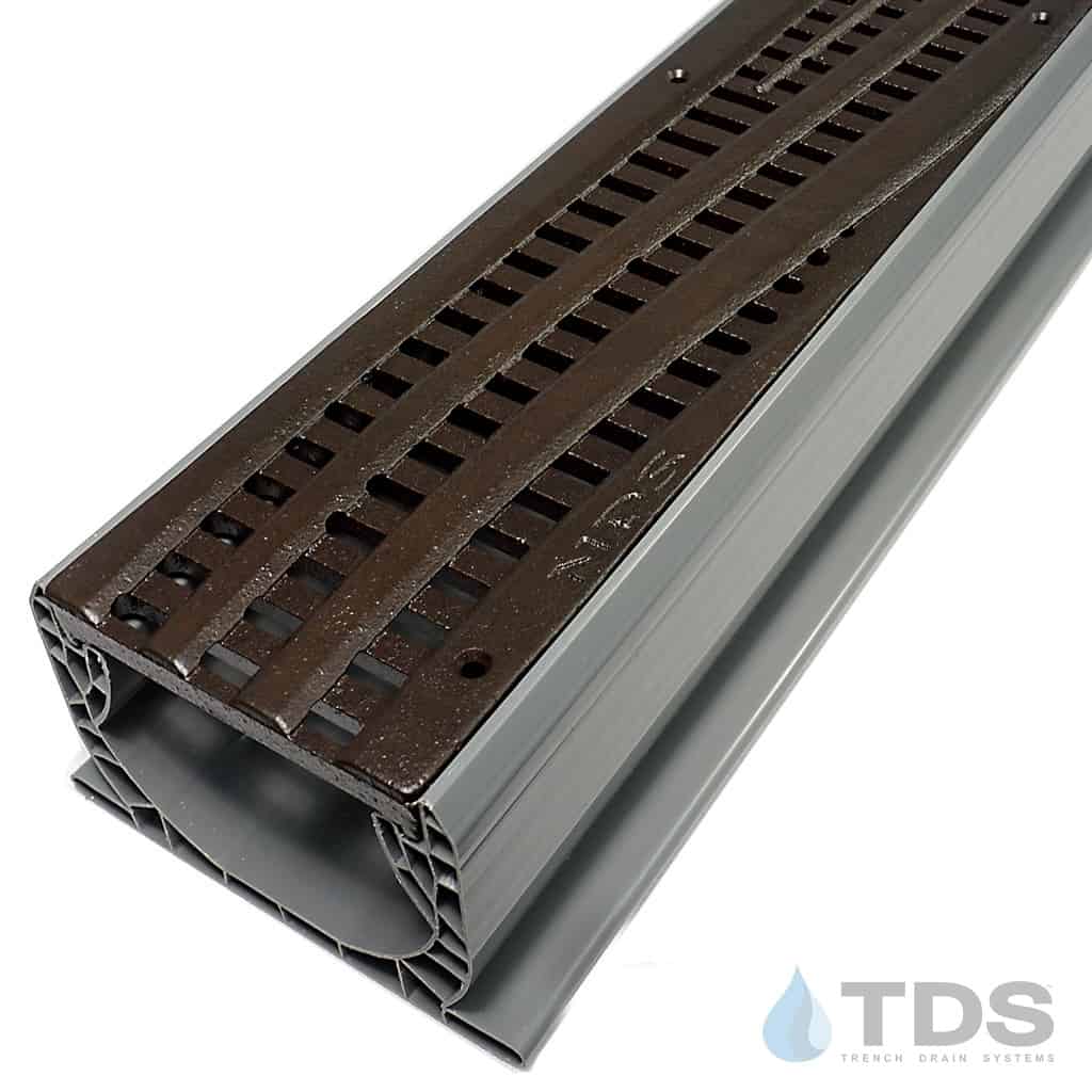 NDS Spee-D® Channel w/ 253CI-BF Wave Cast Iron 4"x24" BoOF Grate