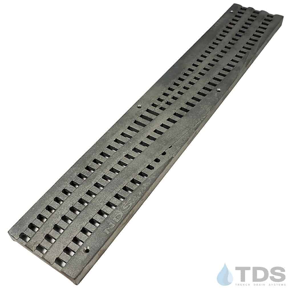 NDS 253CI Class B ADA Compliant Wave Ductile Iron 4" x 24" Grate - RAW