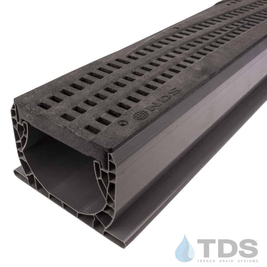 NDS Spee-D® Channel w/ 253 Wave HDPE 4"x24" Black Grate