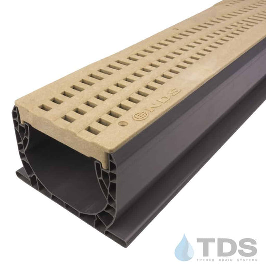 NDS Spee-D® Channel w/ 253S Wave HDPE 4"x24" Sand Grate