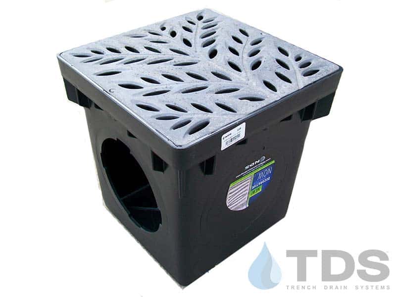NDS 12" Catch Basin Kit with NDS Botanical Grate | Natural