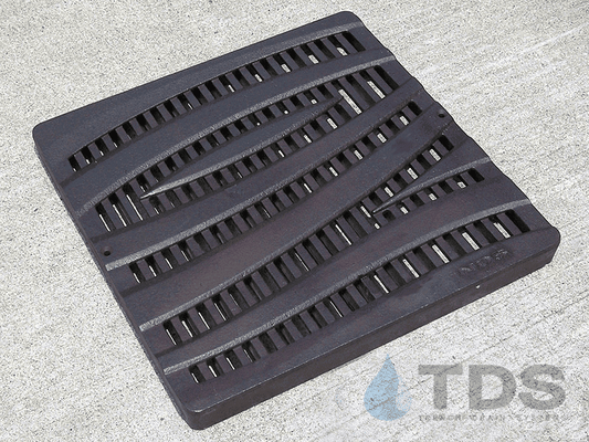 NDS 1224CI-BF Class B ADA Compliant Wave Cast Iron 12" x 12" Grate - BoOF